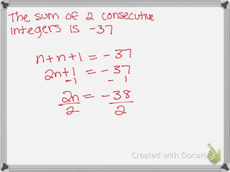 the sum of two consecutive numbers is 37. what are they|Find two consecutive numbers whose sum is 37. .